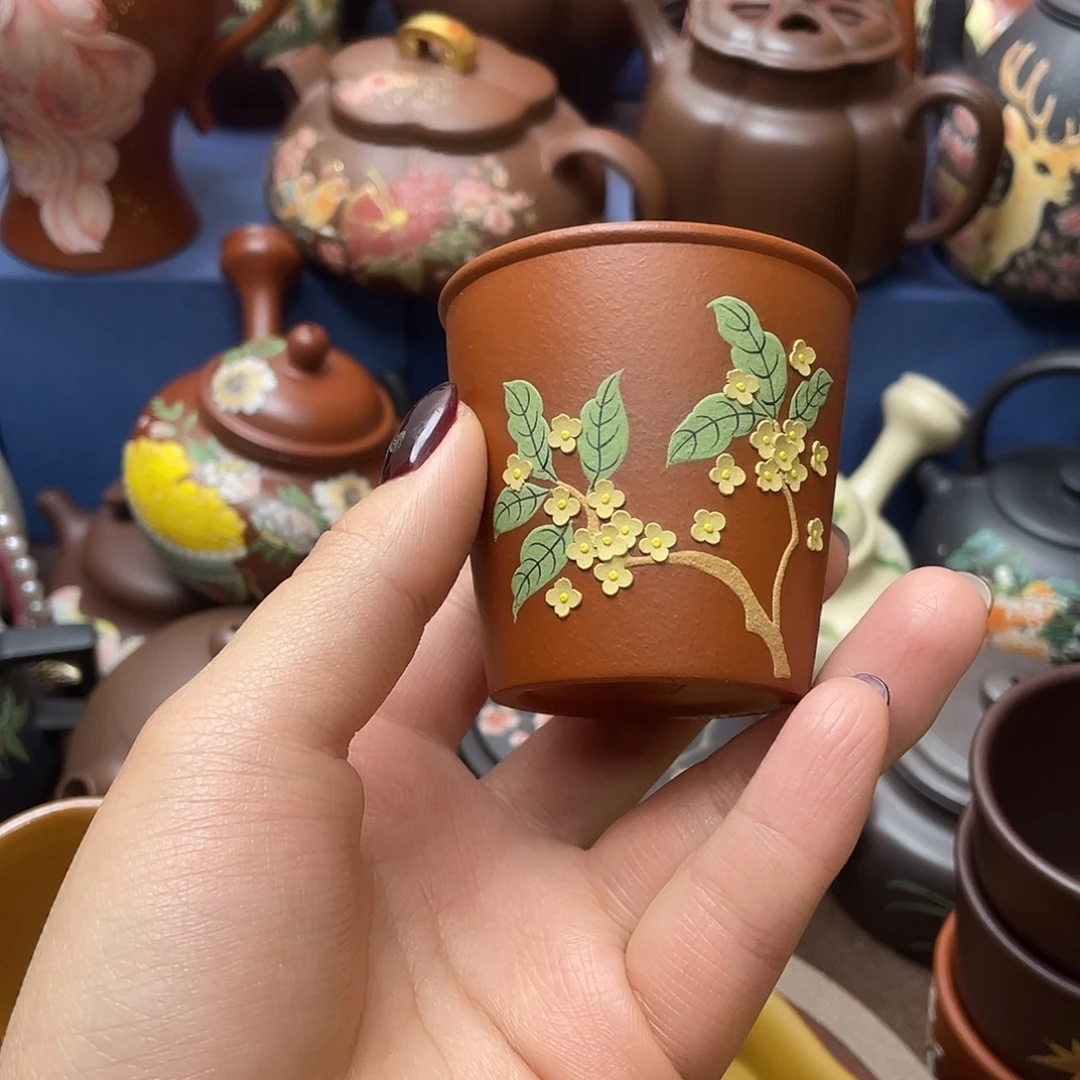 茶杯红泥紫砂主人杯80cc