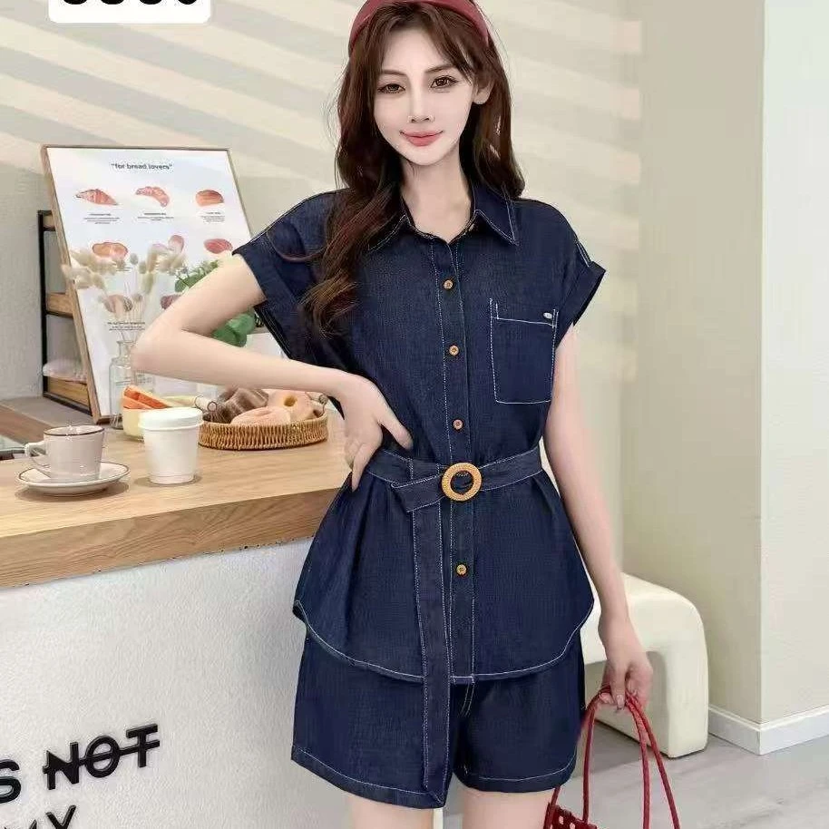 南瓜家8860时尚牛仔套装