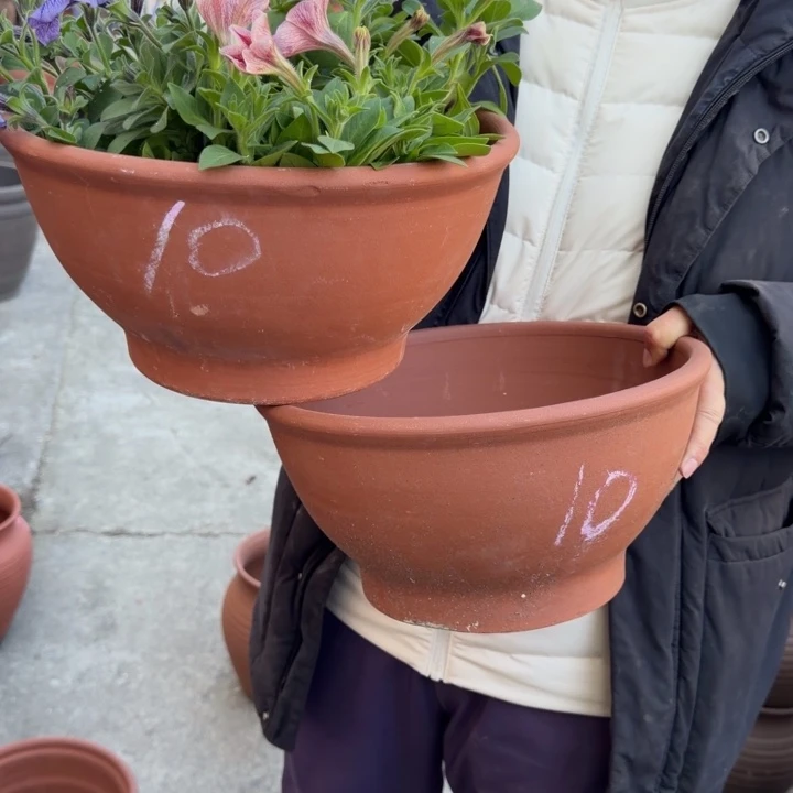 紫砂花盆口30高16宜兴紫砂