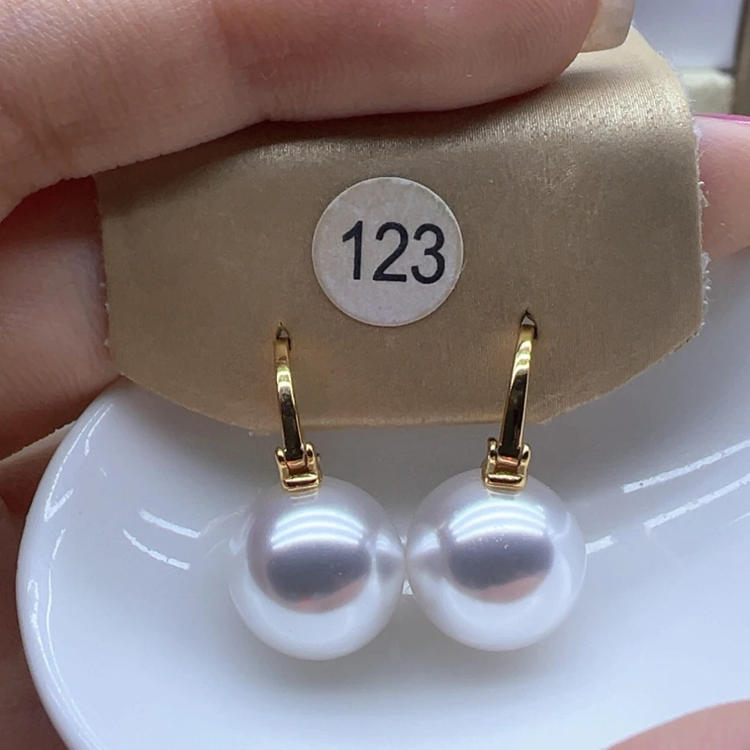 银S925镶嵌淡水珍珠耳饰