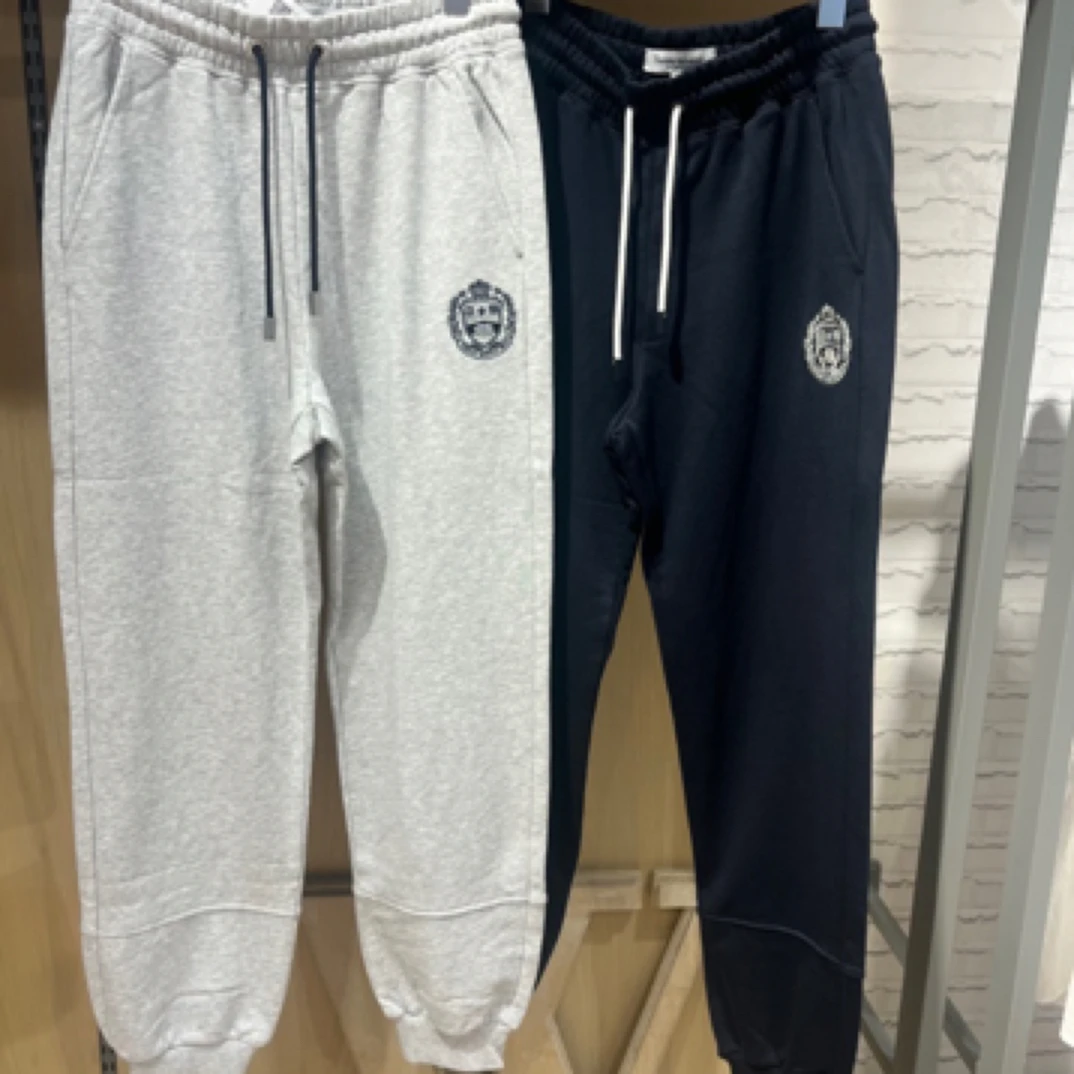 TeenieWeenie小熊秋季简约束脚休闲裤运动灰色卫裤TTTM244901P