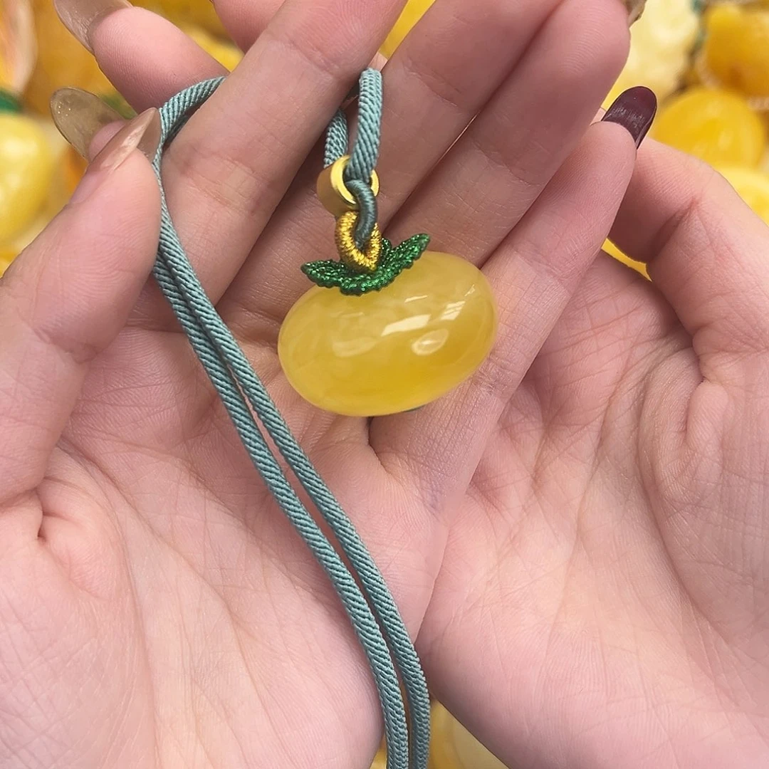 裸石琥珀未镶嵌1柿子9.5g