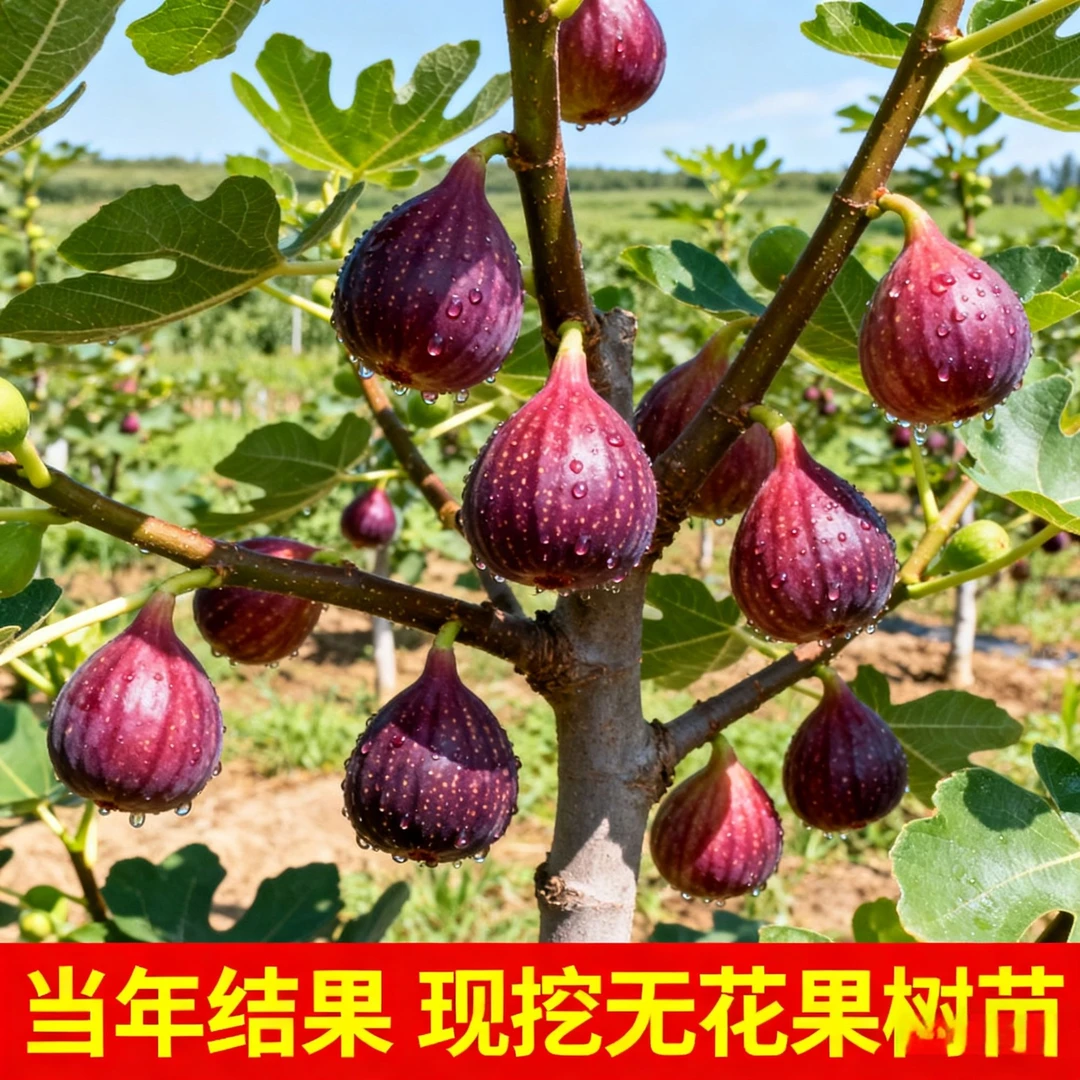 无花果树苗盆栽地栽特大果南北方波姬红格莱斯无花果苗树当年结果