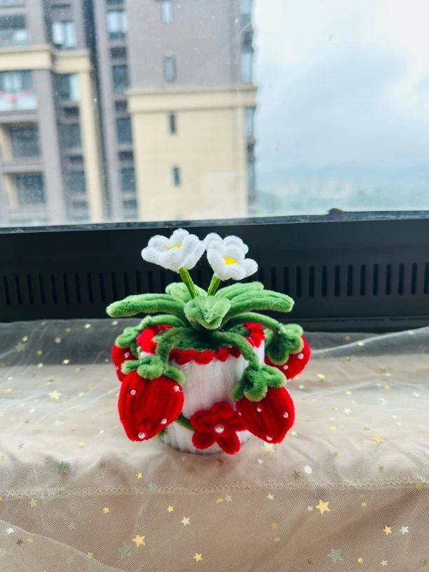 扭扭棒小盆栽【手工制作-扭扭棒加密加厚手工成品】-手工摆件扭扭花
