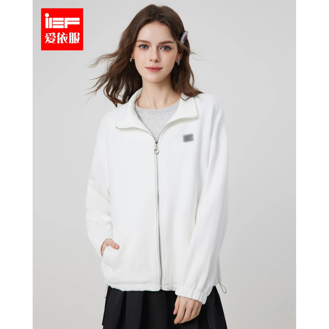 商场同款新品IEF/爱依服2025春季新款学院风运动针织外套欧若风