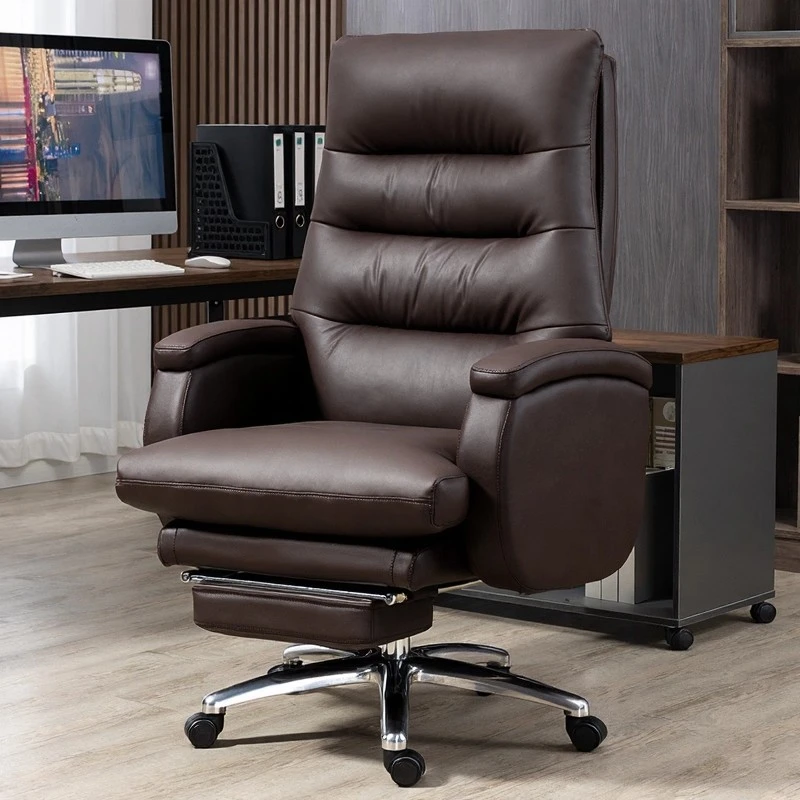 老板椅家用电脑椅办公椅书房书桌椅舒服久坐人体工学座椅可坐可躺