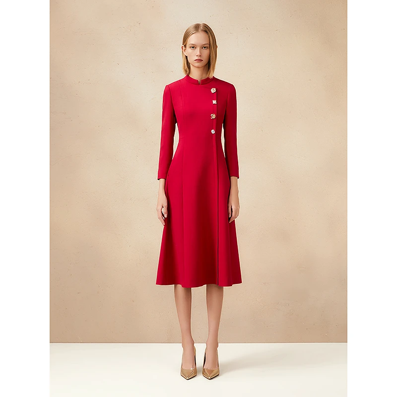 Song of Song歌中歌显瘦气质长袖婚宴结婚连衣裙5C35105310