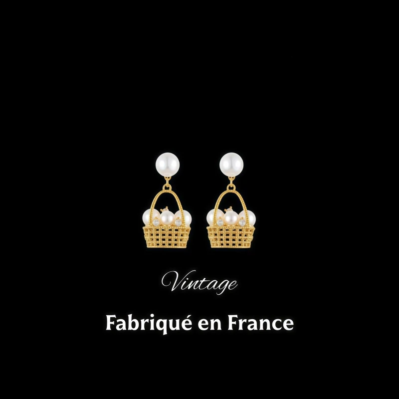 【春日花篮】复古宫廷风耳饰e224