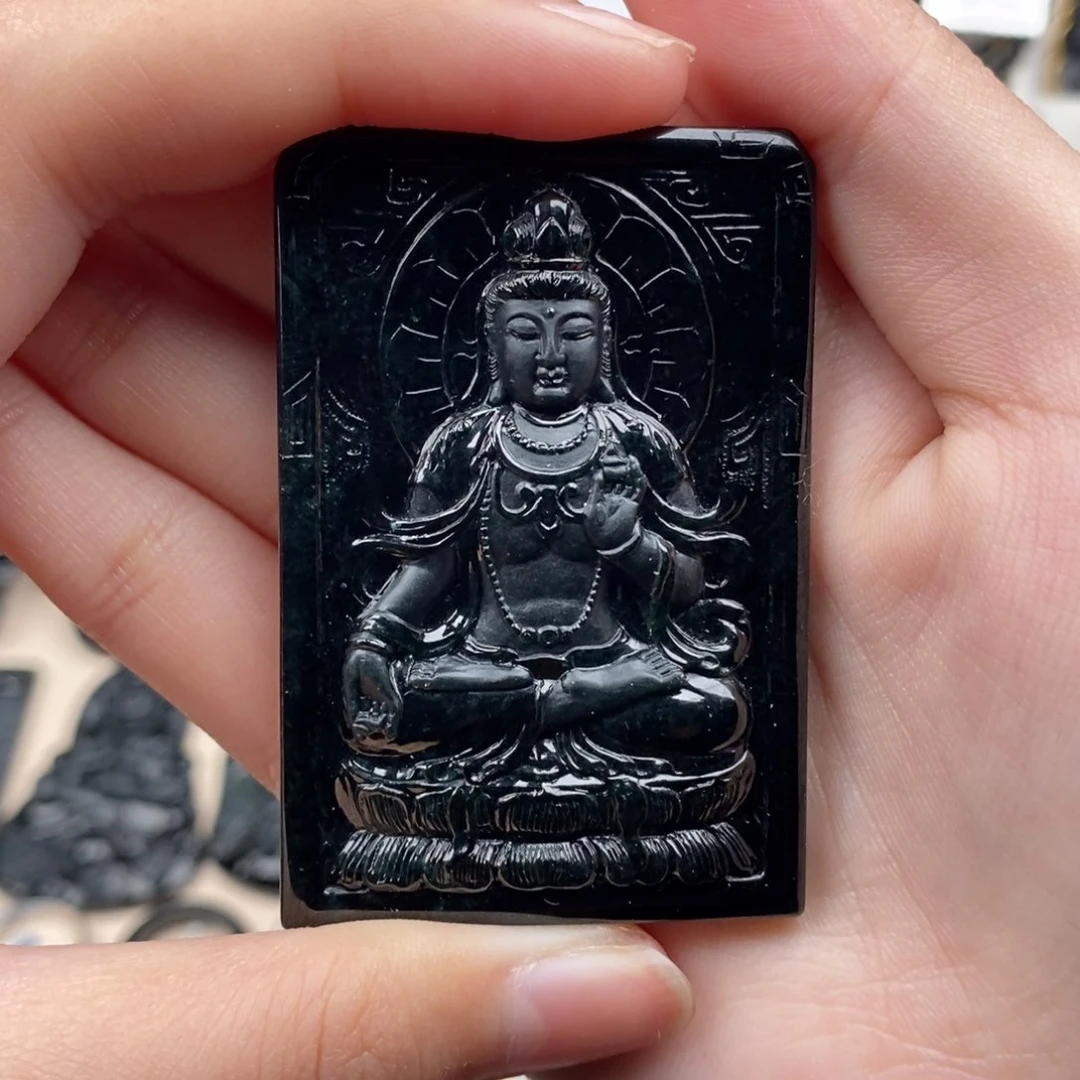 【闪购商品】翡翠挂件未镶嵌藤****?观音