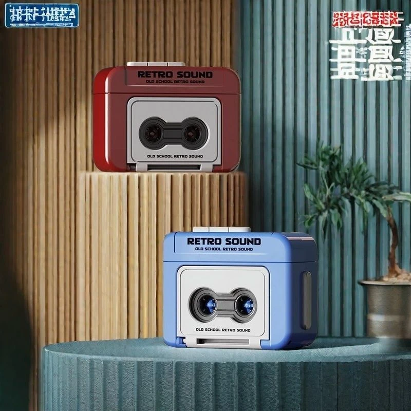 【现货秒发】新款复古录音机迷你可录音趣味音乐盒摆件随身钥匙扣