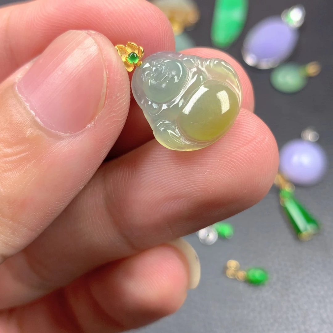 【闪购商品】翡翠18K金镶嵌颈饰翡翠
