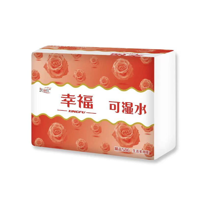 幸福卫生纸586压花柔软卫生纸家用母婴整箱厕所批发优丽佳江浙沪