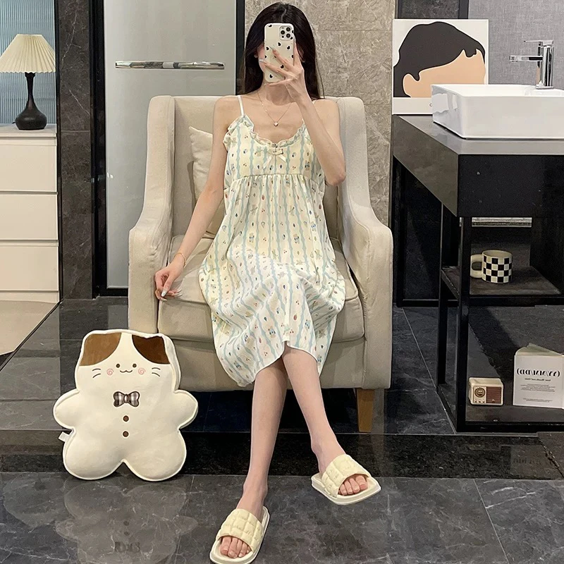 专属【101-150】缎面柔光丝吊带裙睡袍套装新款夏季薄款