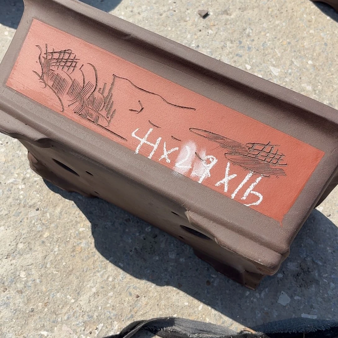 宜兴紫砂花盆，现货发