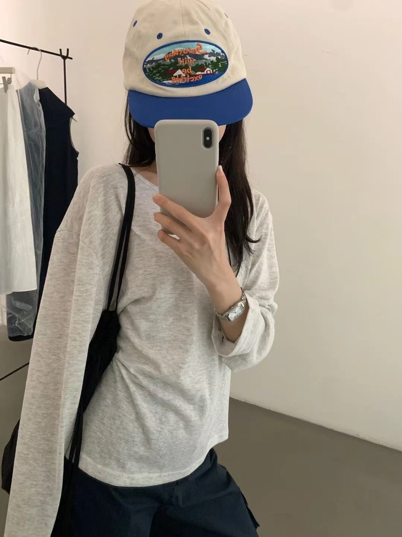 lovely@Z6203 韩系百搭薄款宽松后背系带防晒T 5-22