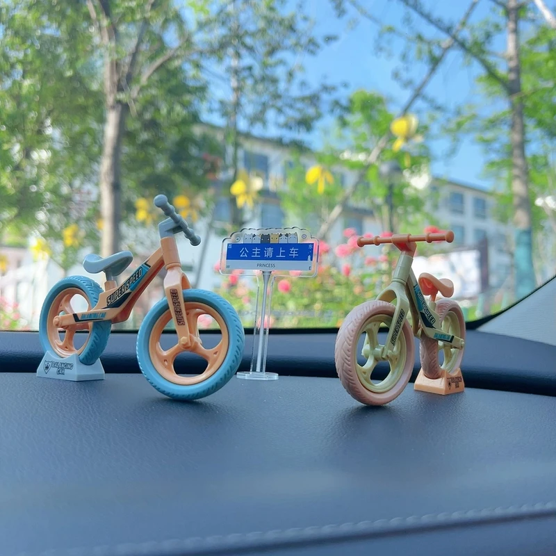 汽车车载自行车摆件创意个性路牌摆件车内饰品中控台桌面装饰AA
