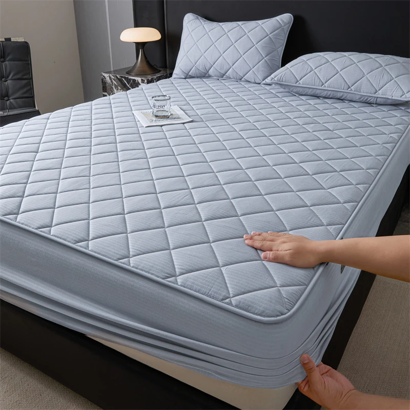 双面夏季床垫保护罩透气席梦思床垫床单纯色保护罩防滑床套罩A类
