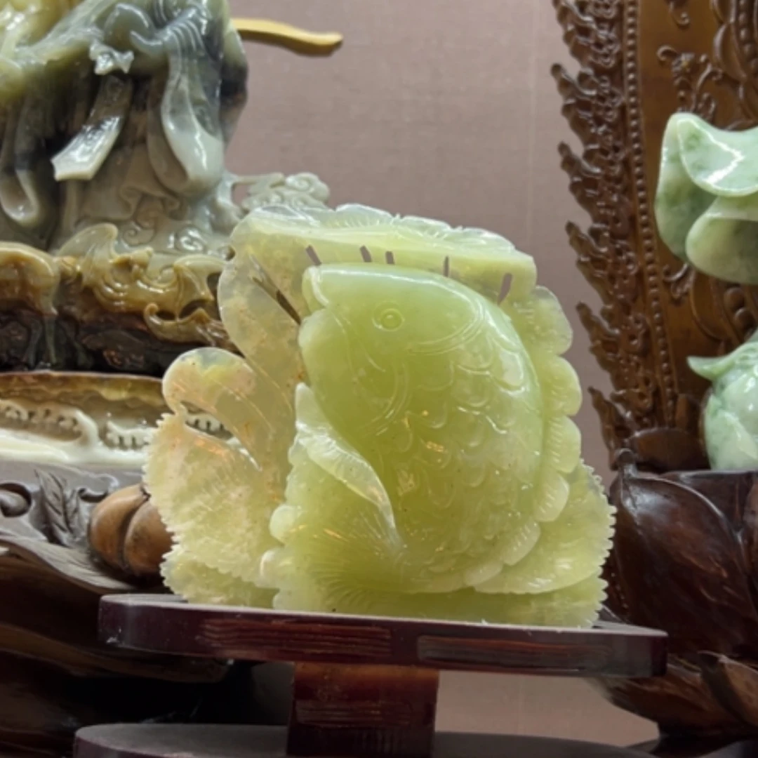 【闪购商品】玉家居摆件连年有余