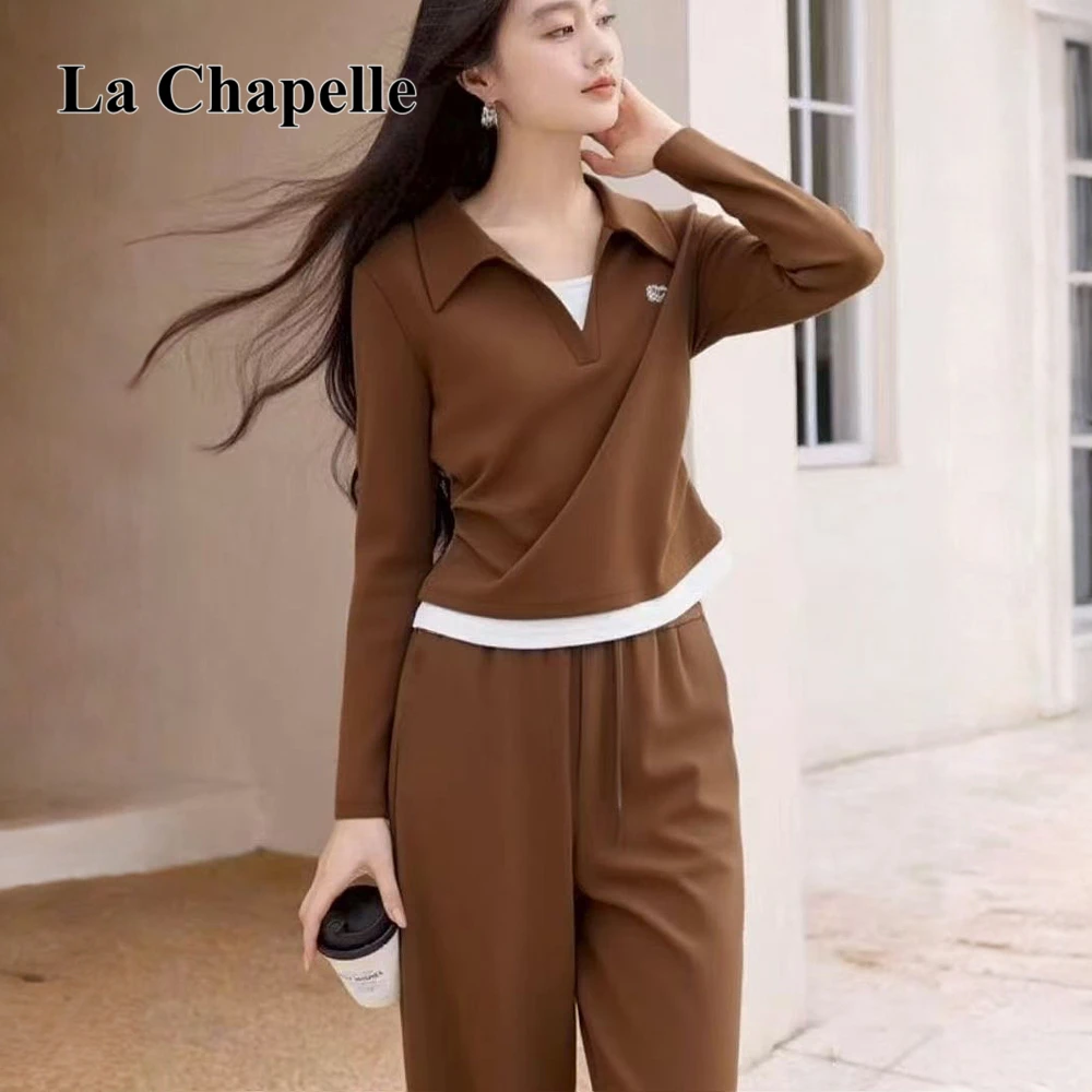 拉夏贝尔2025秋冬超火冷淡系韩系ootd减龄休闲风网红穿搭两件套女