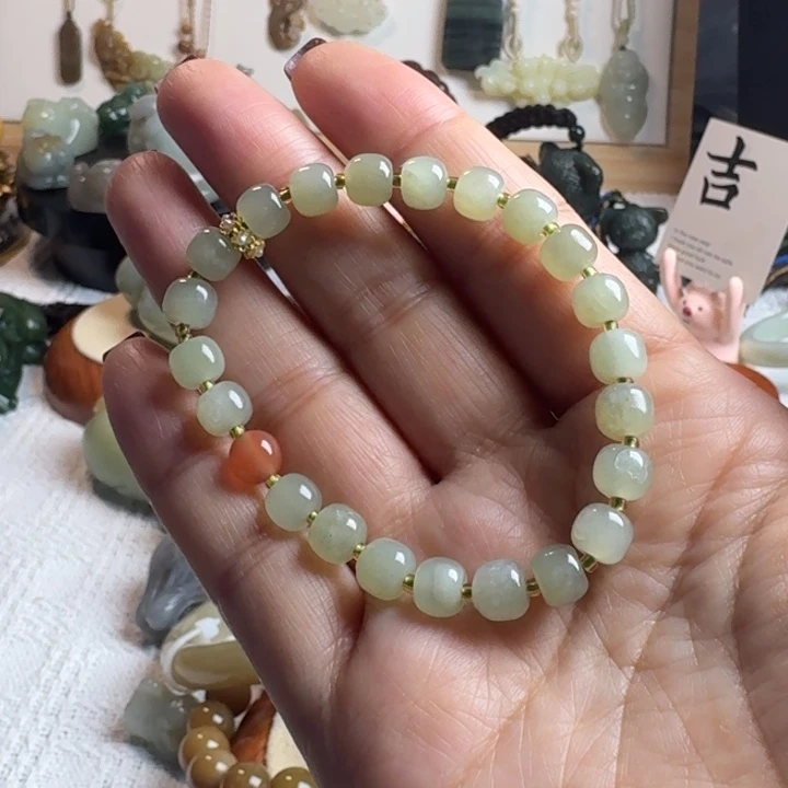 玛瑙/玉髓合金手链卡7串