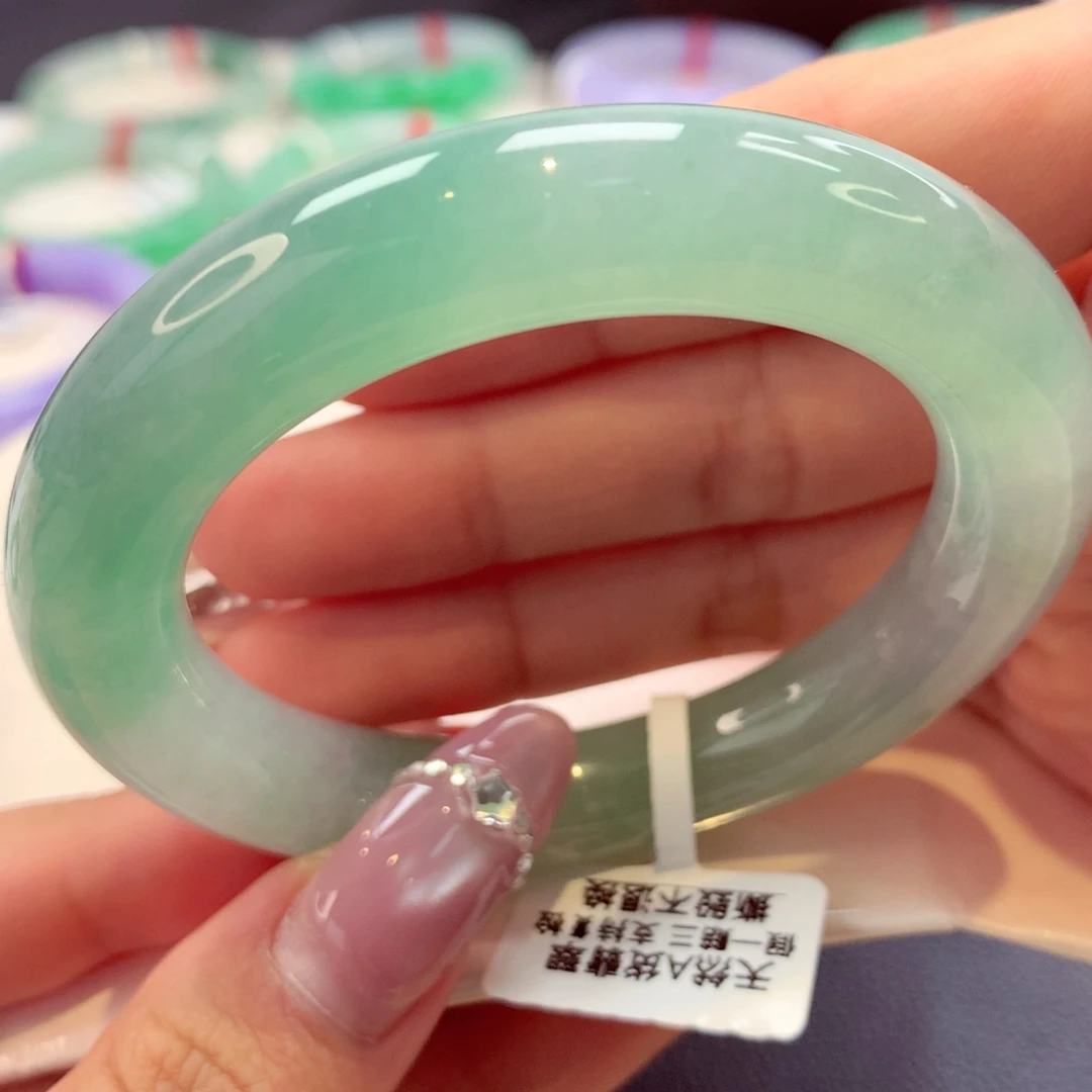 未镶嵌手镯翡翠圆条7号66