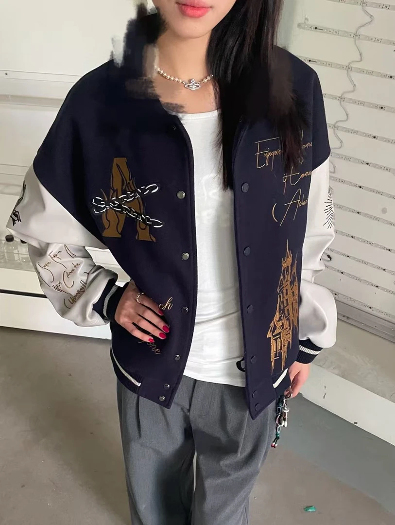 【伊娃的店】重磅刺绣字母美式高级棒球服~男女同款很重工