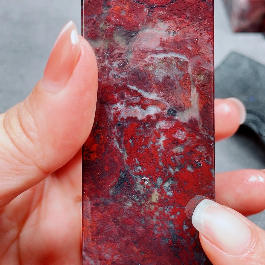 可***多玉桂林鸡血玉印章镇尺6