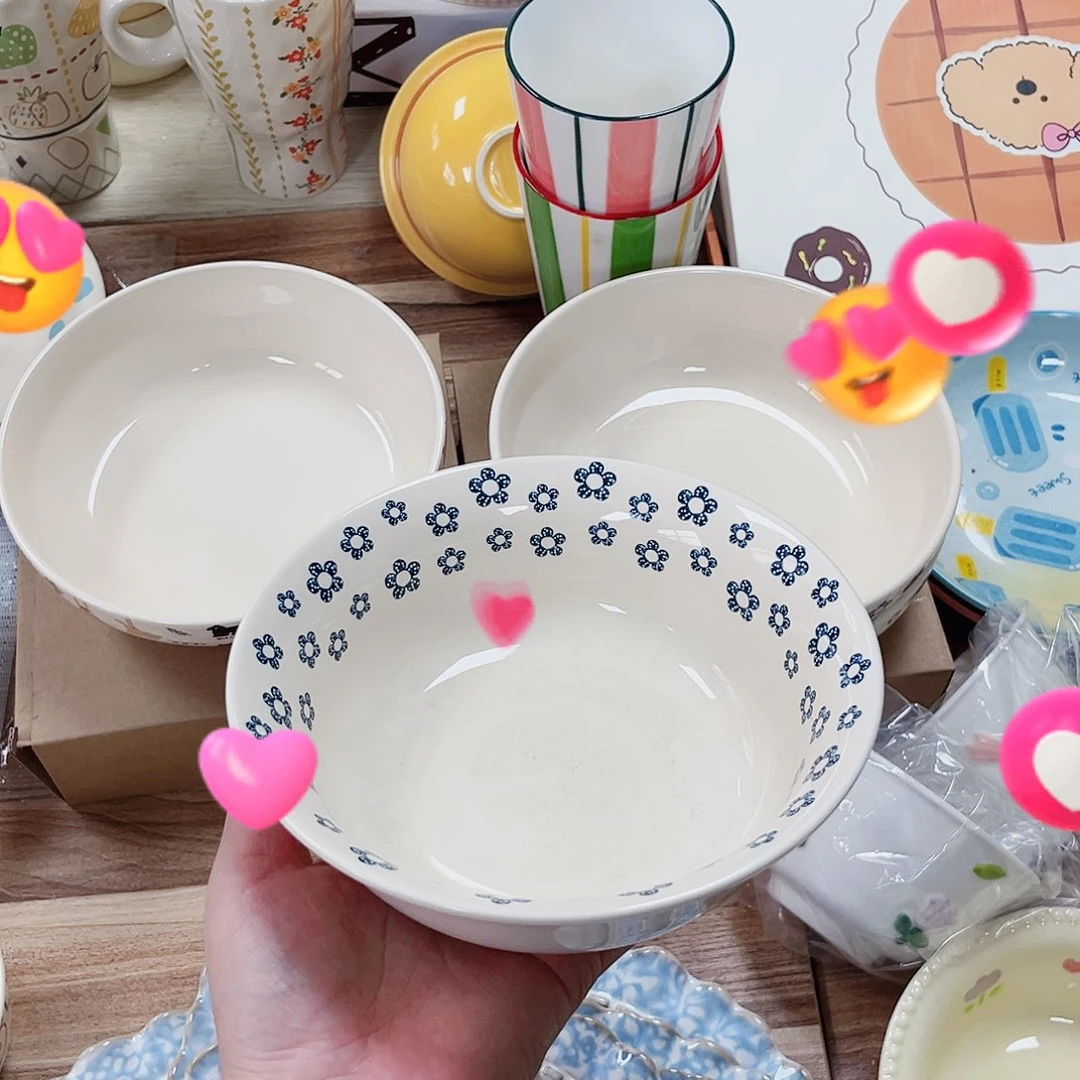 陶瓷6寸大面碗陶瓷餐具小微瑕