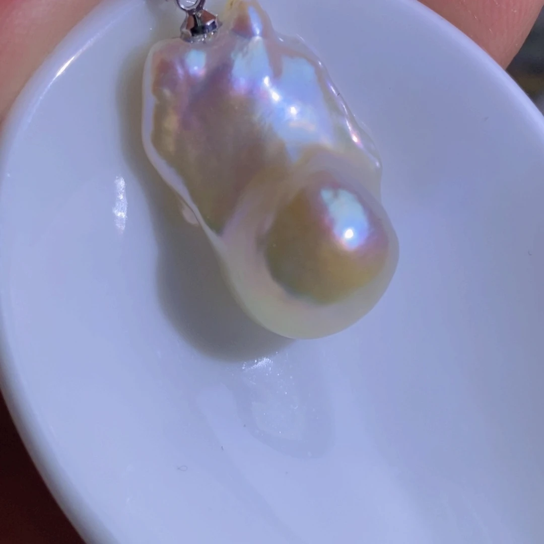 银S925镶嵌天然淡水珍珠淡水珍珠