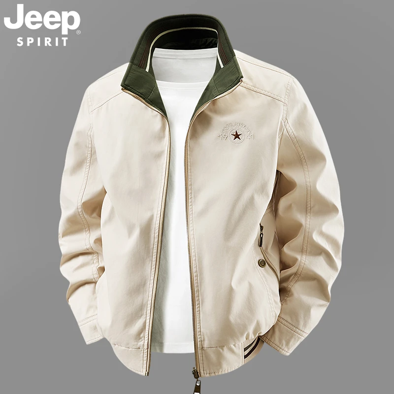 2025新款高级感男装中年双面穿男士外套春秋两面穿夹克男爸爸衣服