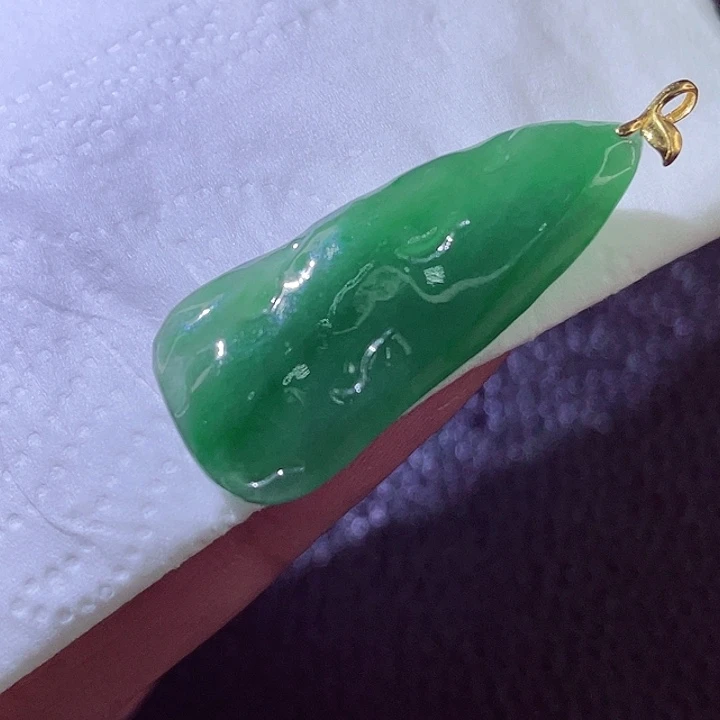 颈饰18K金镶嵌翡翠翡翠