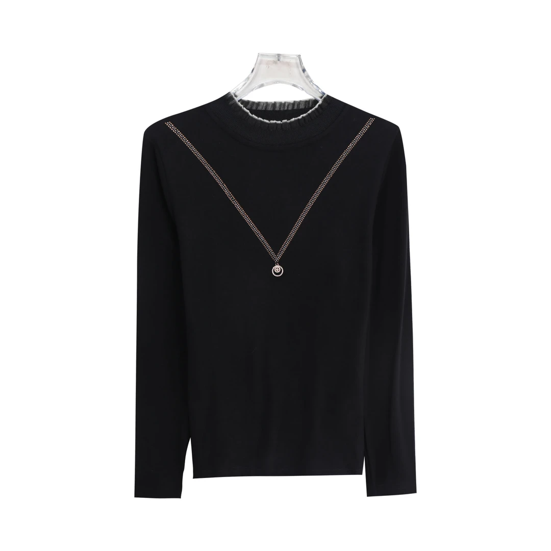 春季新款半高领显瘦内搭打底长袖T恤上衣X27280