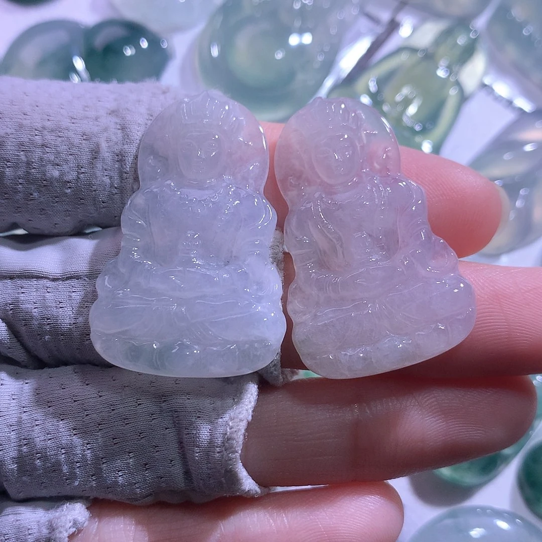 颈饰未镶嵌翡翠一对