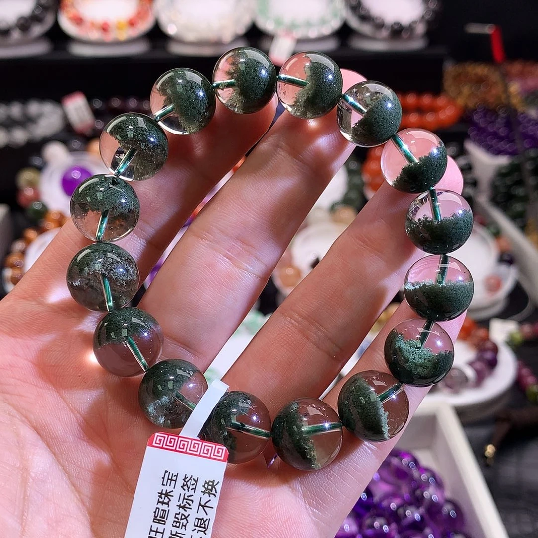 手链未镶嵌水晶绿幽灵聚宝盆13+