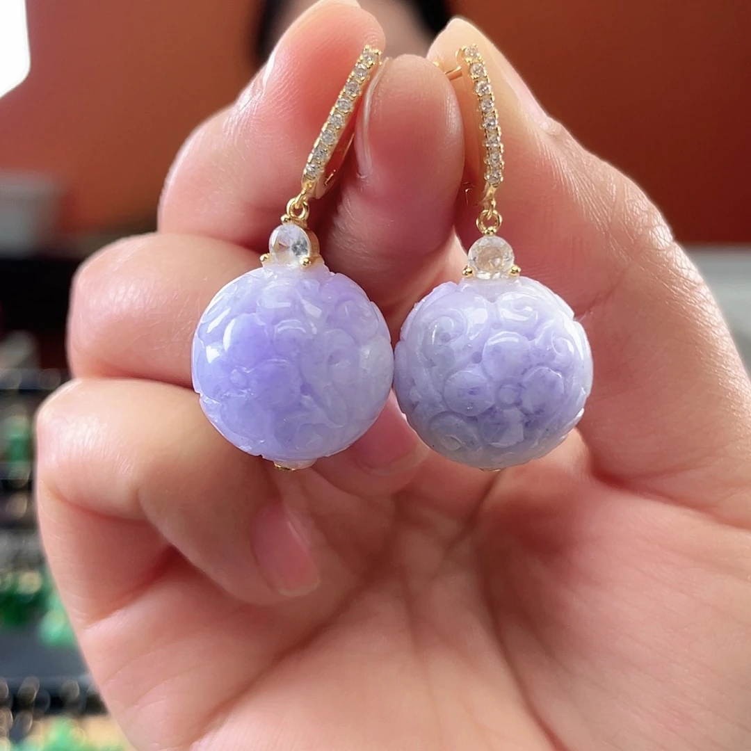 翡翠未镶嵌耳饰饰品