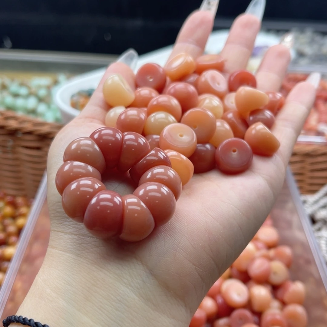 白玉菩提吊坠a14mm/20+5颗粉色蒜瓣