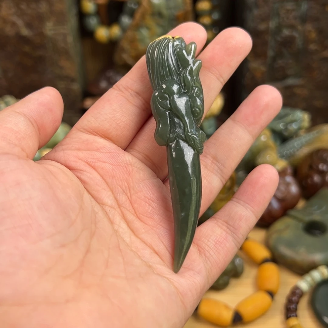 岫岩河磨玉（透闪石质玉）未镶嵌把件