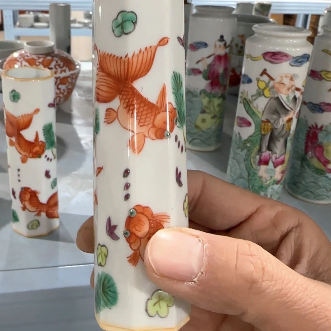 瓷片摆件手绘瓷器全部处理