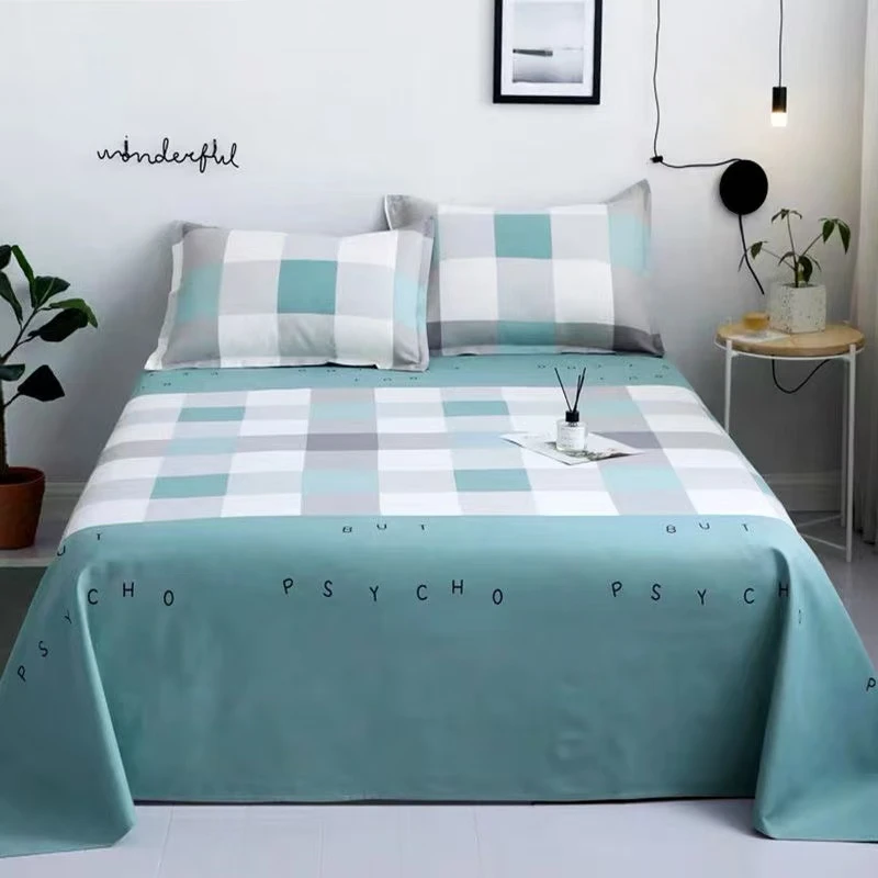 微瑕【夏威夷绿】细沙加厚老粗布2.3*2.4米双人床单 吸汗透气软凉席