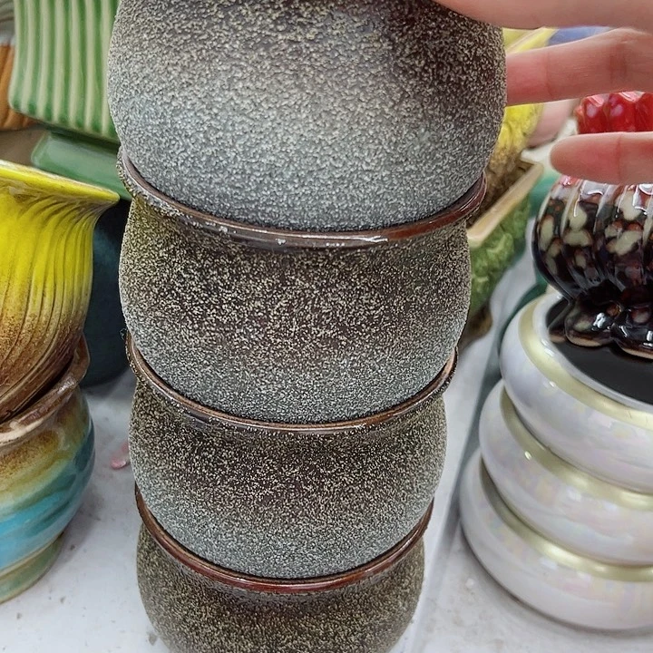 多肉绿植陶瓷花盆9.9包邮，有孔