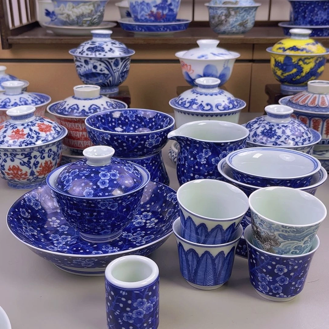 四*宝石蓝冰梅十二件套