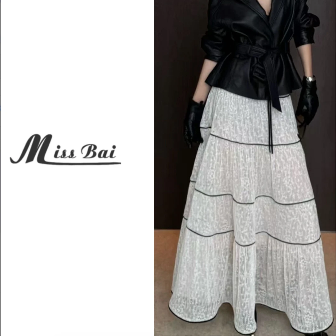 【白姐推荐】【千金蛋糕裙】A字裙法式半身裙女装收腰轻奢拼接129