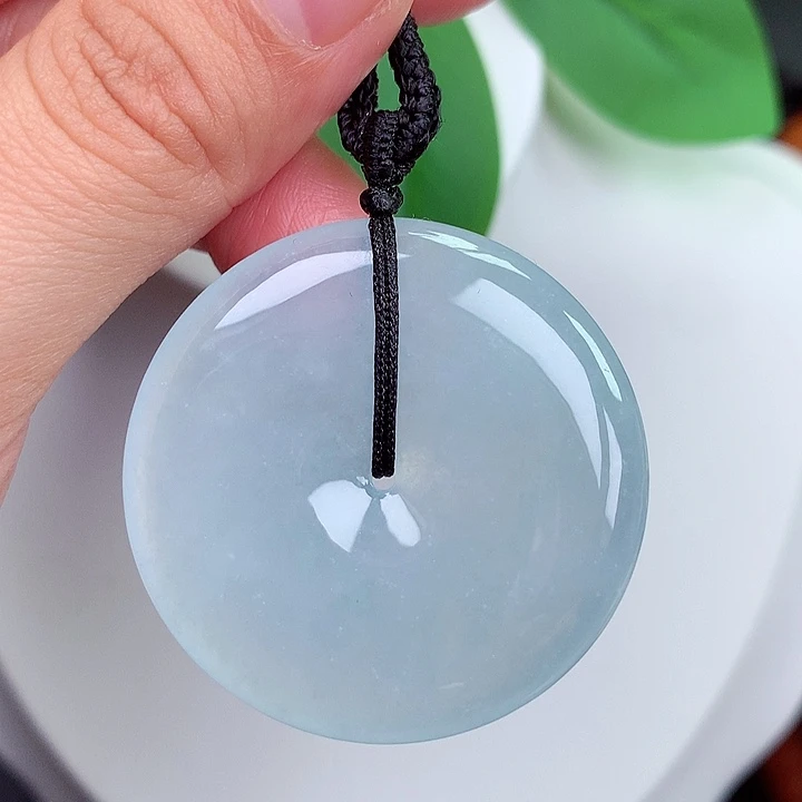 颈饰未镶嵌翡翠平安扣 37.9x5.7mm