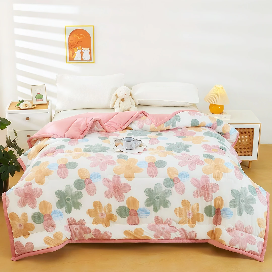 【免费30天试睡】2025新款轻奢印花夏凉被空调被150*200夏被可机洗