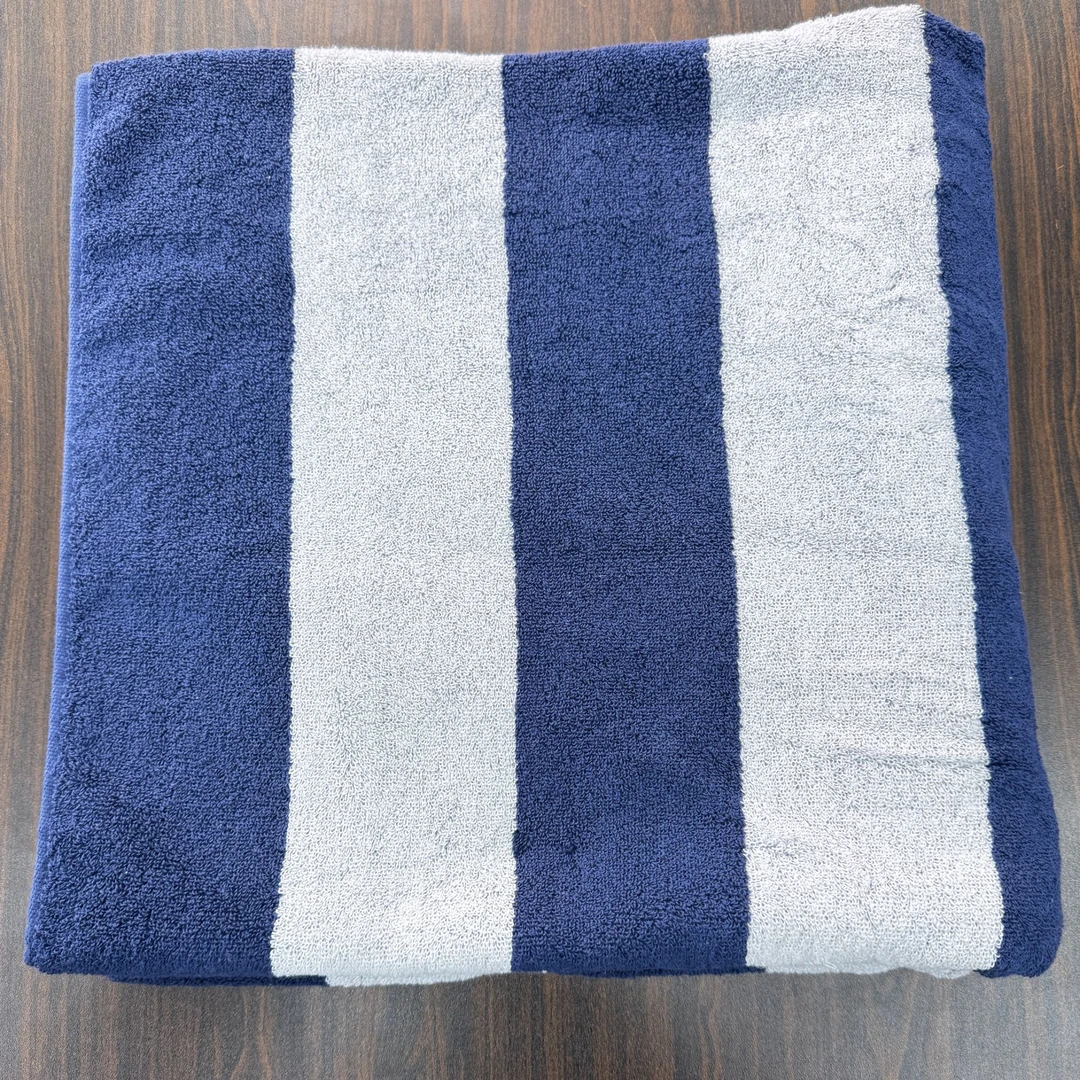 竖条纯棉浴巾80*150（±5）