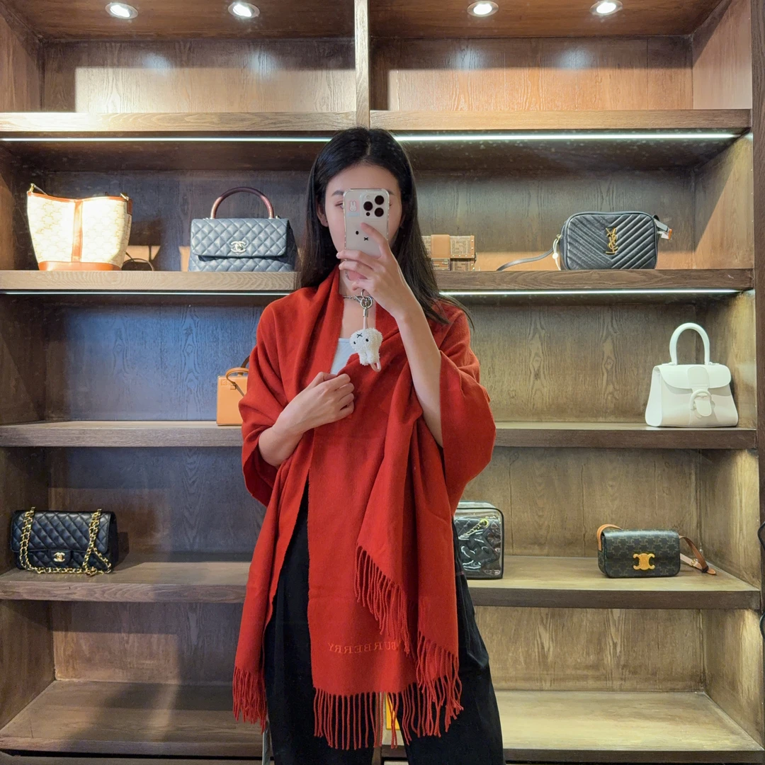 95新 BURBERRY/博柏利 麦殿/围巾红色/250609VGLVH54