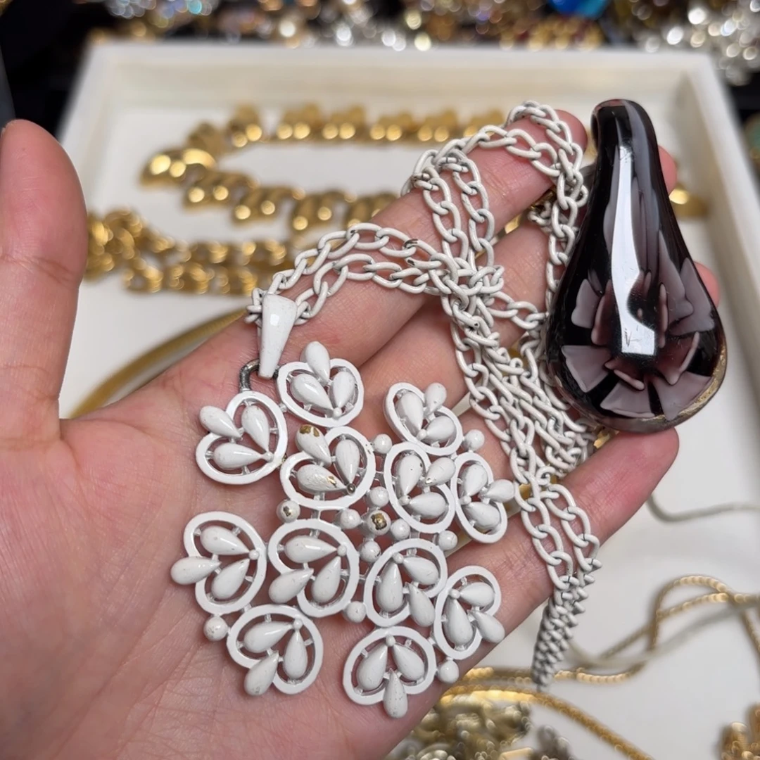 锆石纯铜合金Trifari 项链