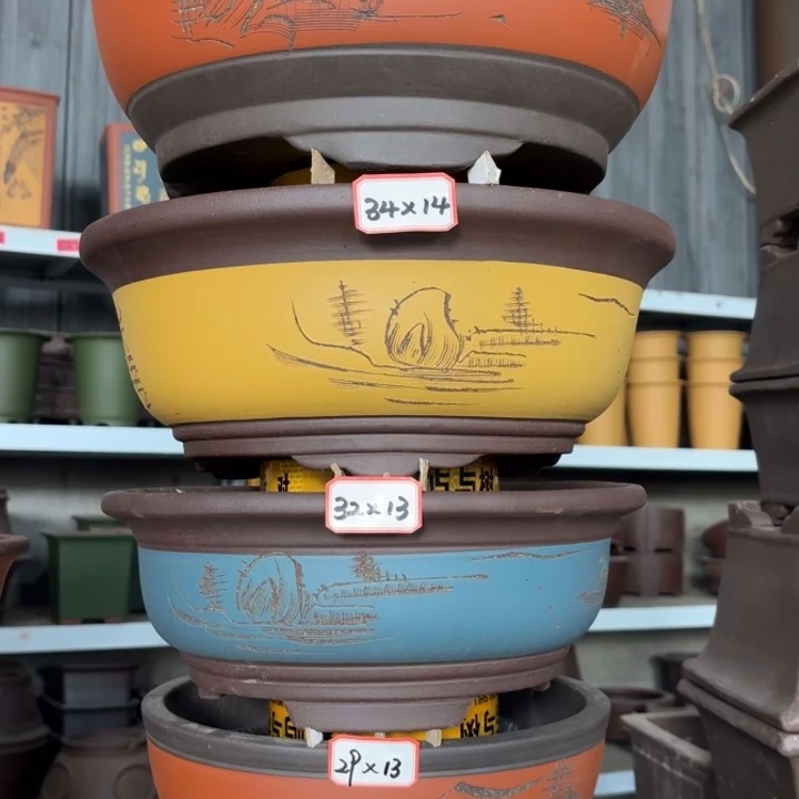 紫砂花盆100-4。