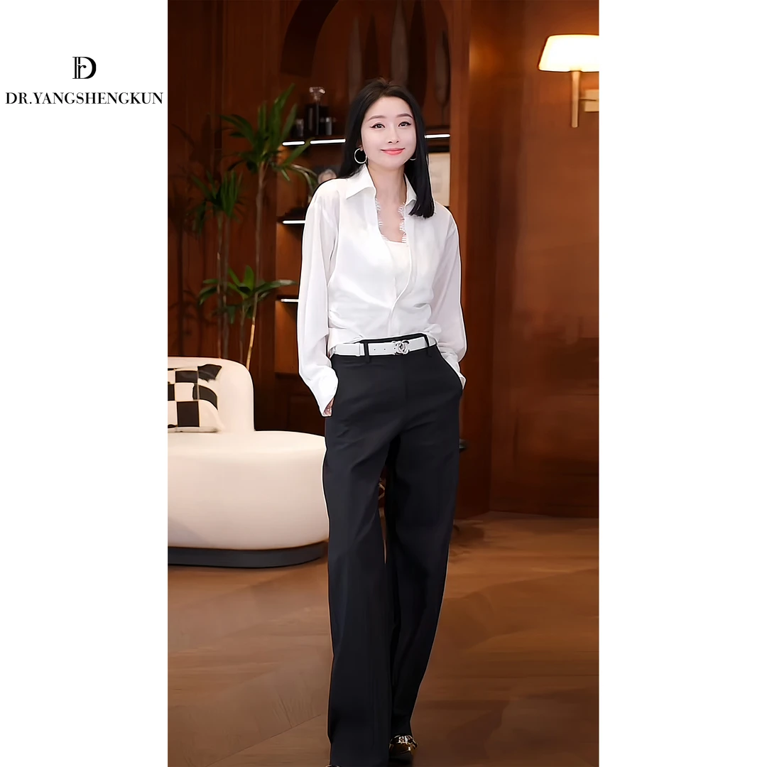 杨圣坤【再现神裤】通勤百搭休闲西裤显瘦直筒女士裤子GF2502-1130