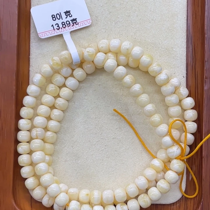 琥珀未镶嵌手链蜜蜡108